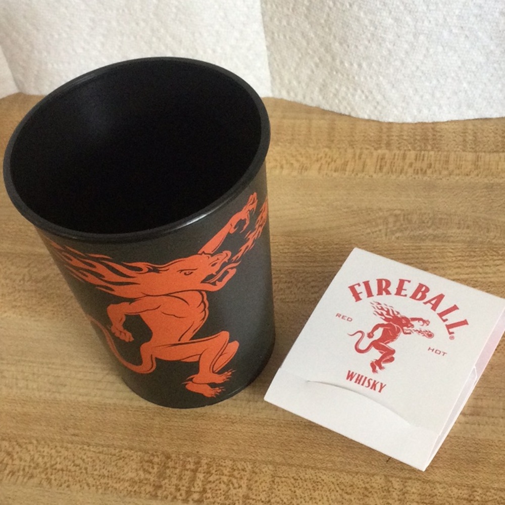 New FireBall Plastic cup and Golf Tee Matchbook